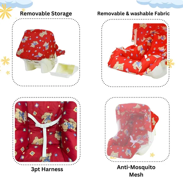 Red_Plastic,_Metal_&_Fabric_Sleeping_Carrier_For_Kids