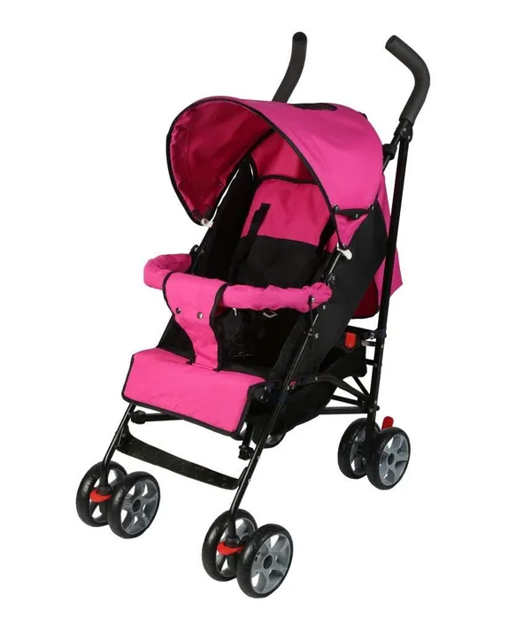 Pink_Metal_&_Polyester_Stroller_For_Kids