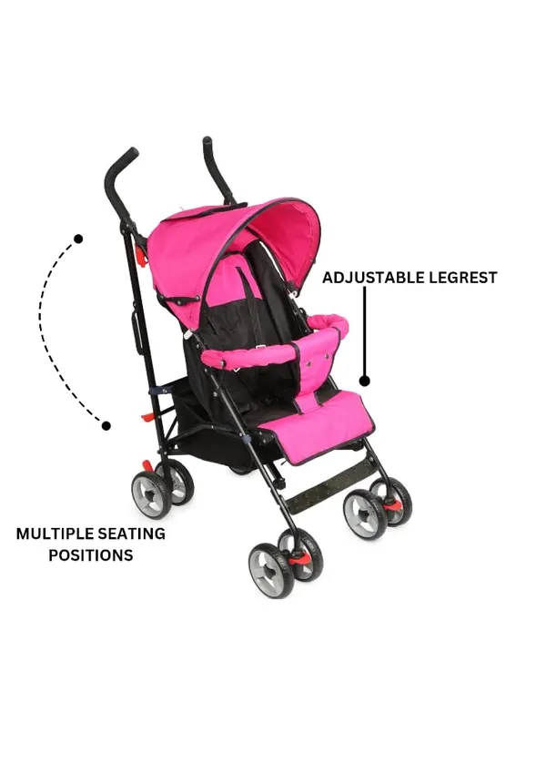 Pink_Metal_&_Polyester_Stroller_For_Kids