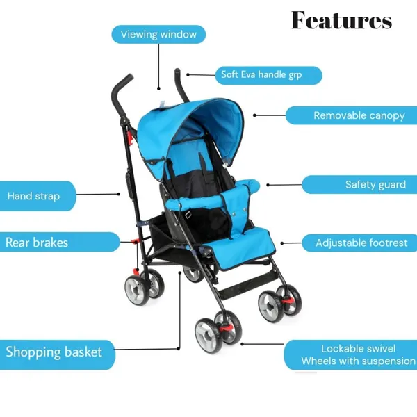 Blue_Metal_&_Polyester_Stroller_For_Kids
