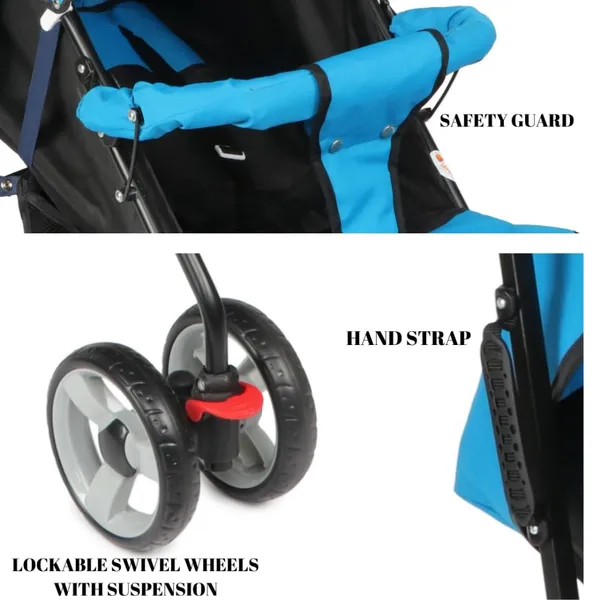 Blue_Metal_&_Polyester_Stroller_For_Kids