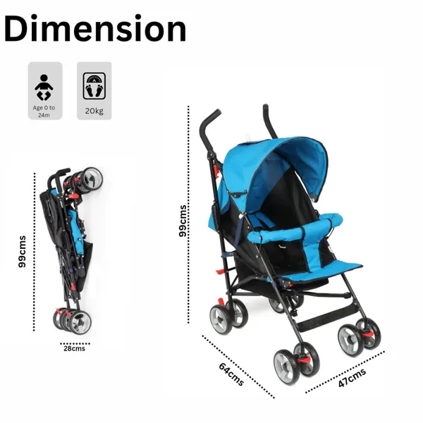Blue_Metal_&_Polyester_Stroller_For_Kids