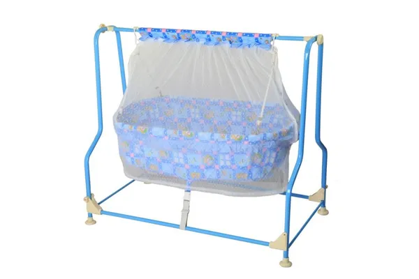 Blue_Metal_&_Fabric_Cradle_For_Kids