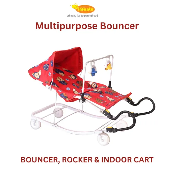 Red_Plastic_&_Fabric_Bouncer_For_Kids