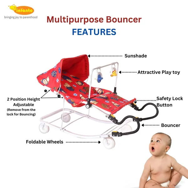 Red_Plastic_&_Fabric_Bouncer_For_Kids