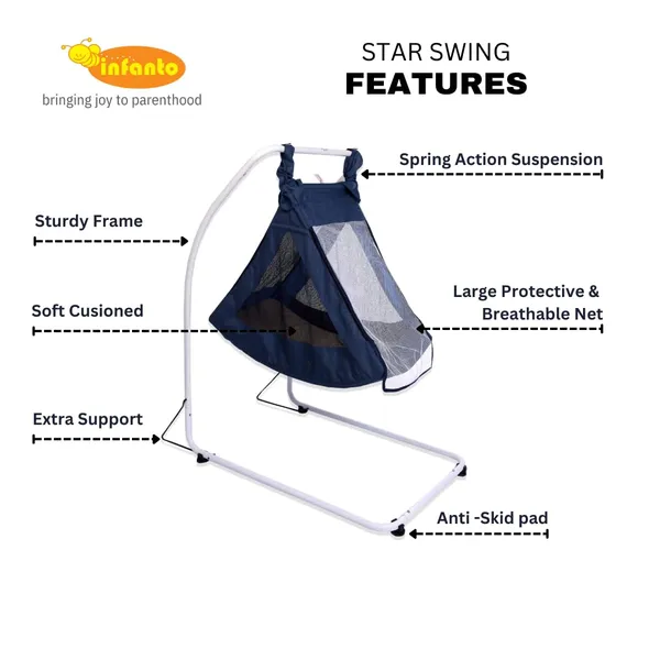 Blue_Metal_&_Fabric_Cradle_For_Kids