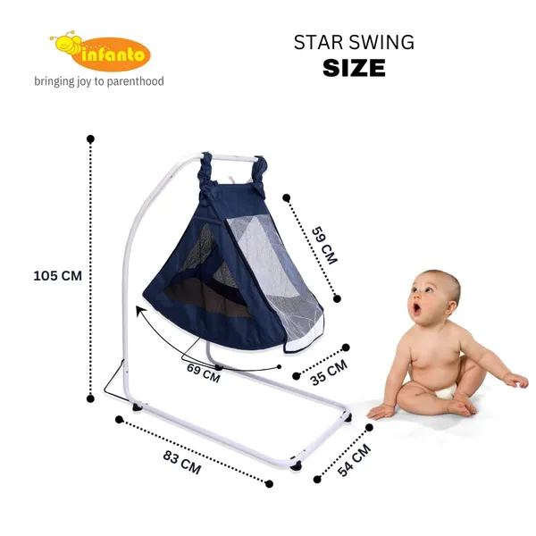 Blue_Metal_&_Fabric_Cradle_For_Kids