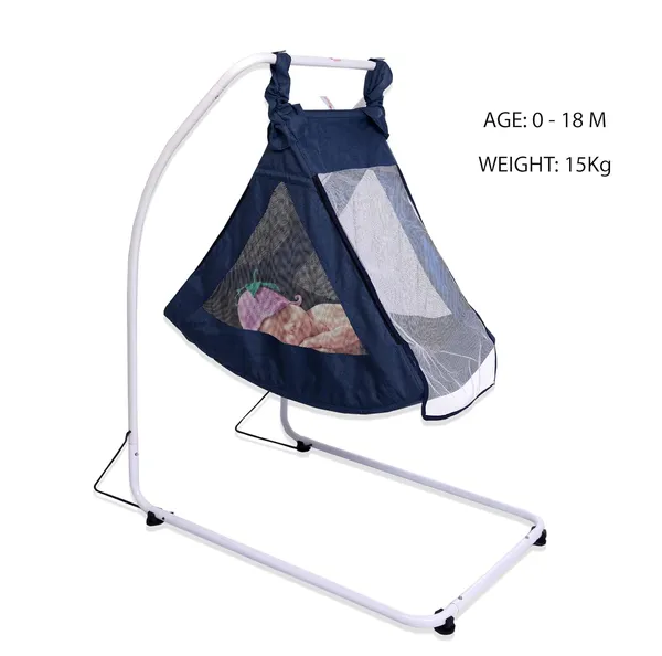 Blue_Metal_&_Fabric_Cradle_For_Kids