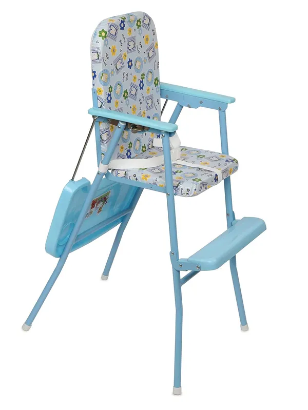 Blue_Metal_&_Fabric_High_Chair_For_Kids