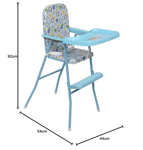 Blue_Metal_&_Fabric_High_Chair_For_Kids