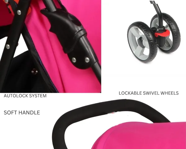 Pink_Metal_&_Polyester_Stroller_For_Kids