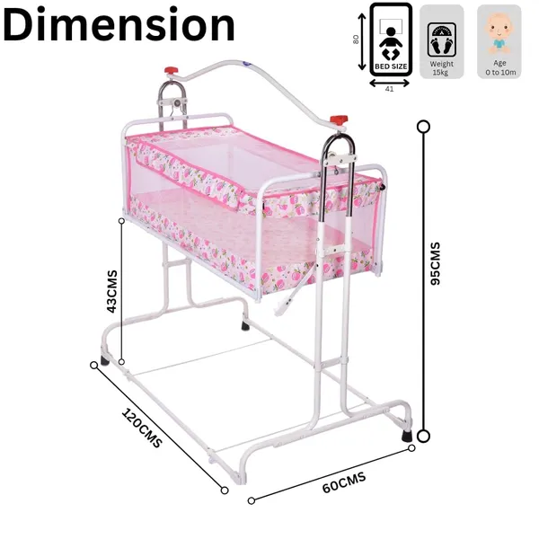 Pink_Steel_&_Mesh_Cradle_For_Kids