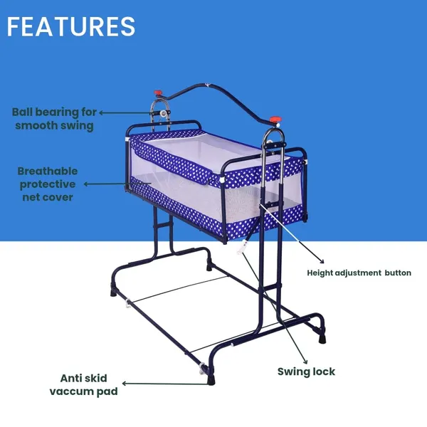 Blue_Steel_&_Mesh_Cradle_For_Kids