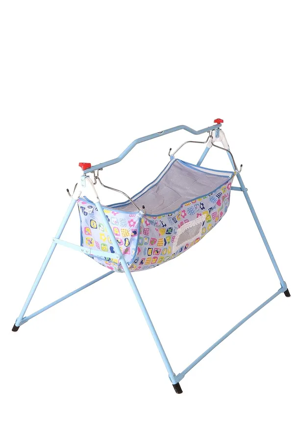 Blue_Stainless_Steel_&_Mesh_Cradle_For_Kids