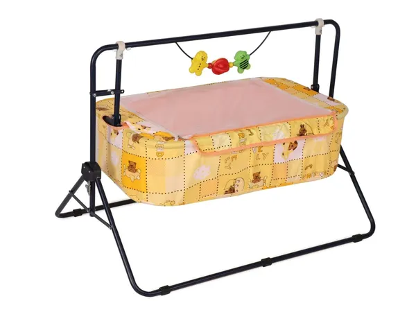Yellow_Metal_&_Fabric_Cradle_For_Kids