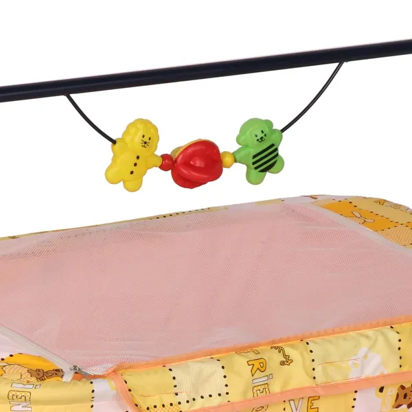 Yellow_Metal_&_Fabric_Cradle_For_Kids