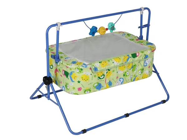 Green_Plastic_&_Steel_Cradle_For_Kids