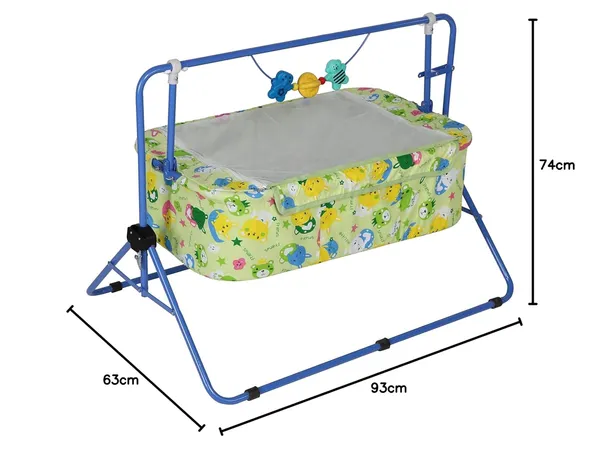 Green_Plastic_&_Steel_Cradle_For_Kids