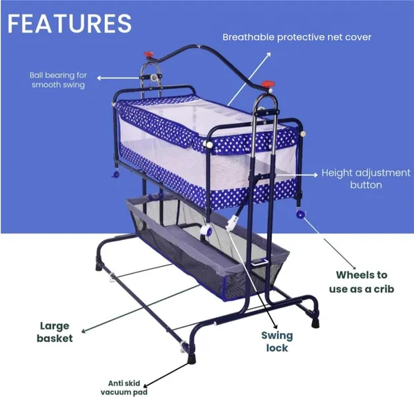 Multicolor_Metal_&_Fabric_Cradle_For_Kids