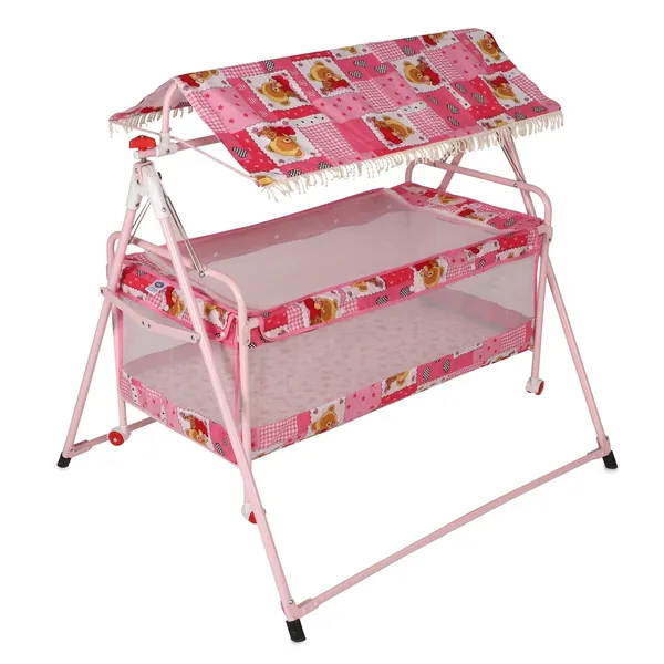 Pink_Metal_&_Fabric_Baby_Swing_For_Kids