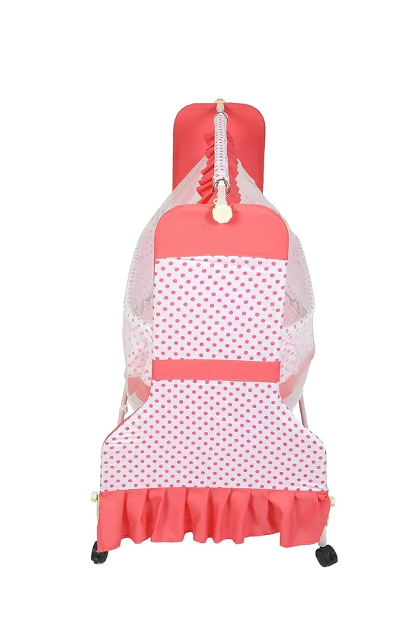 Red_Stainless_Steel_&_Mesh_Baby_Swing_For_Kids