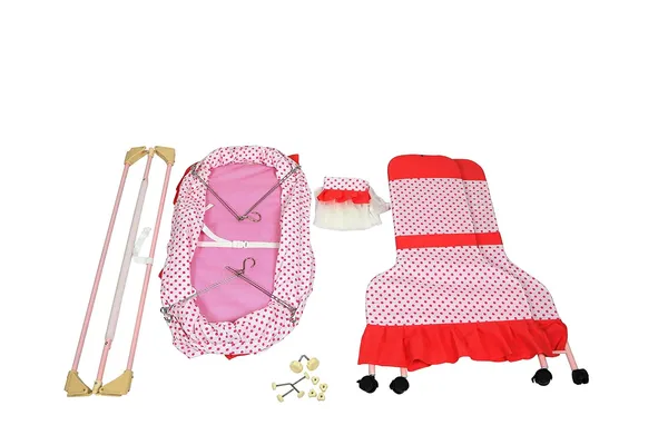 Red_Stainless_Steel_&_Mesh_Baby_Swing_For_Kids