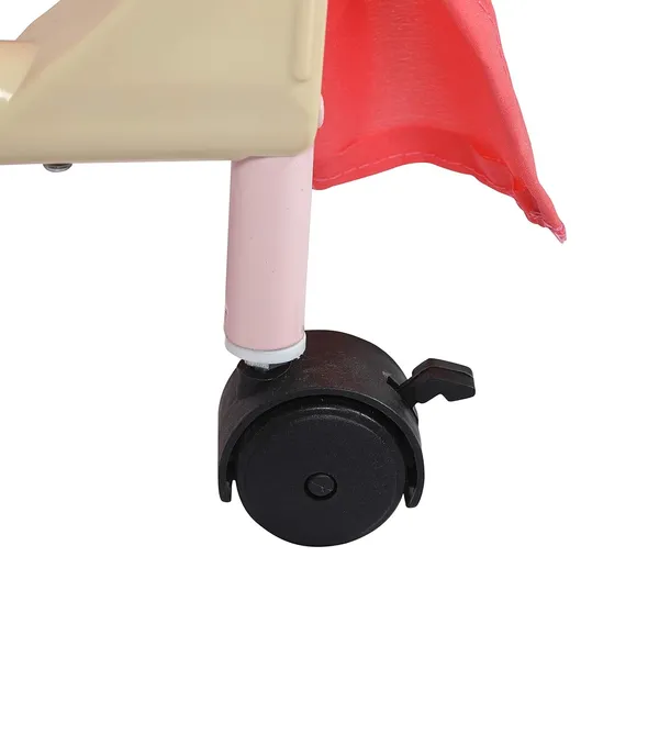 Red_Stainless_Steel_&_Mesh_Baby_Swing_For_Kids