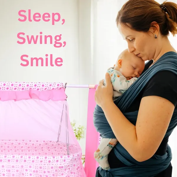 Pink_Mesh_Baby_Swing_For_Kids