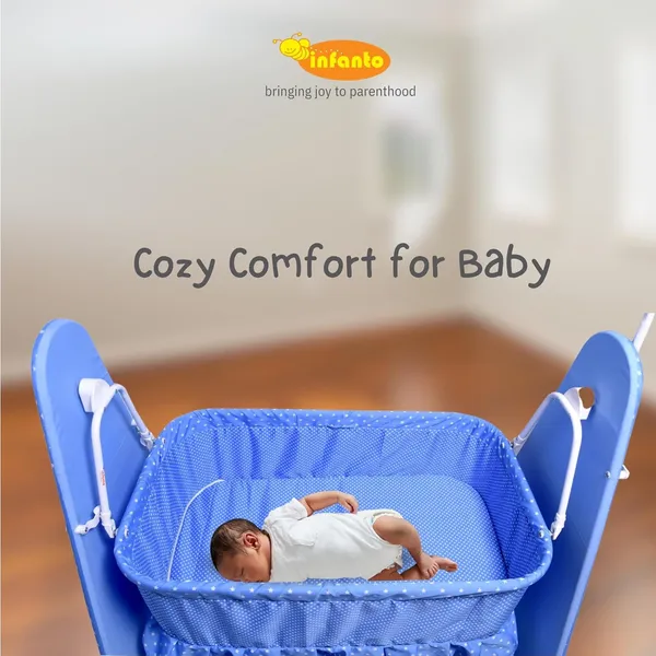Blue_Iron/Metal_&_Fabric_Cradle_For_Kids