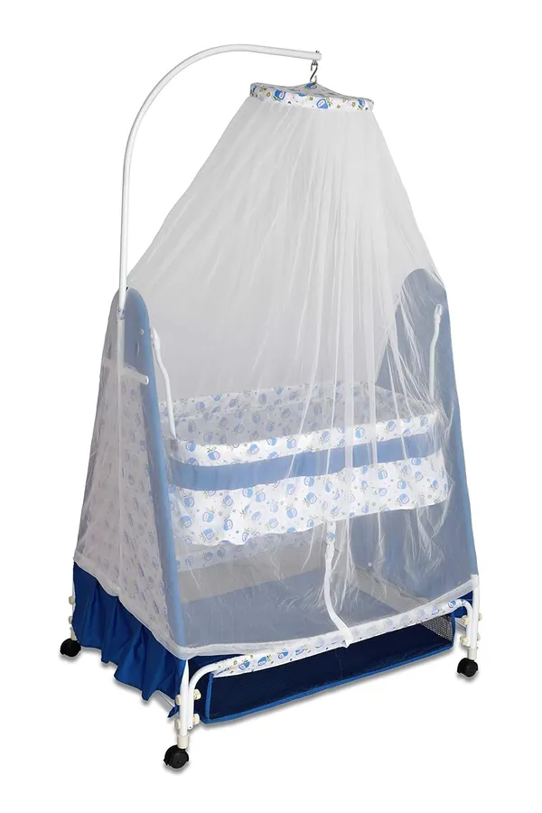 Blue_Iron/Metal_&_Fabric_Cradle_For_Kids