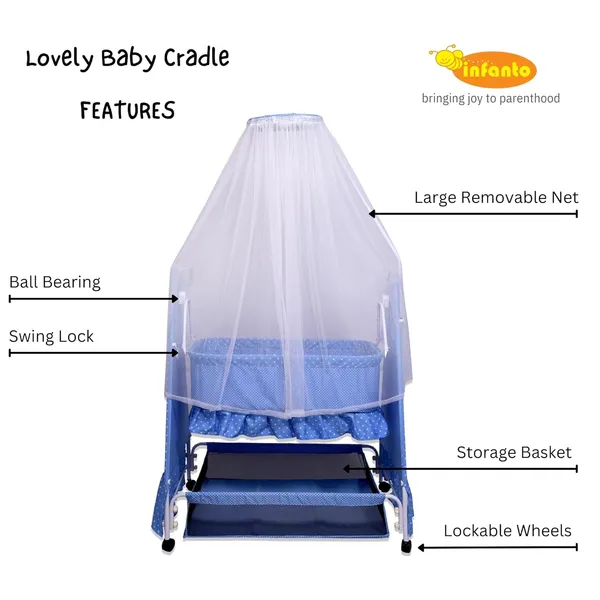 Blue_Iron/Metal_&_Fabric_Cradle_For_Kids