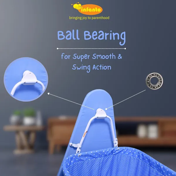 Blue_Iron/Metal_&_Fabric_Cradle_For_Kids