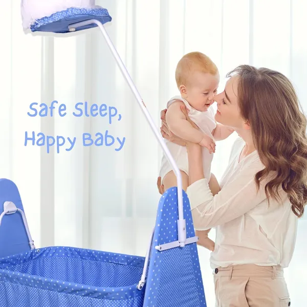 Blue_Iron/Metal_&_Fabric_Cradle_For_Kids