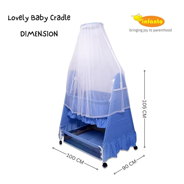 Blue_Iron/Metal_&_Fabric_Cradle_For_Kids