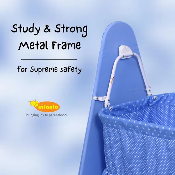 Blue_Iron/Metal_&_Fabric_Cradle_For_Kids