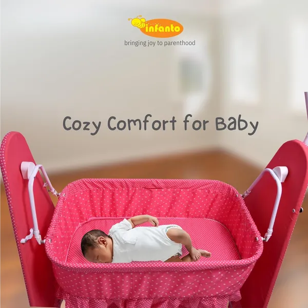 Pink_Iron/Metal_&_Fabric_Cradle_For_Kids