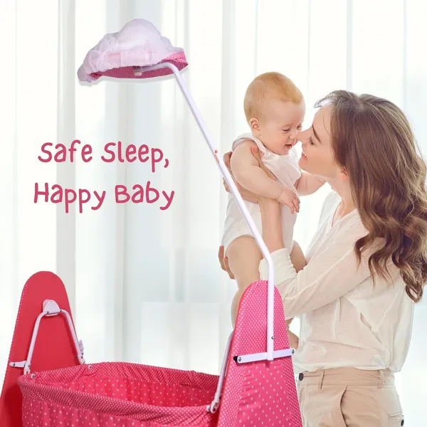 Pink_Iron/Metal_&_Fabric_Cradle_For_Kids