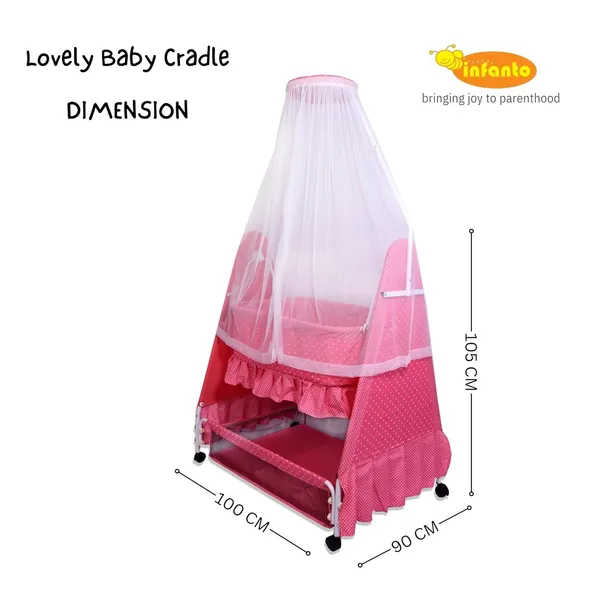 Pink_Iron/Metal_&_Fabric_Cradle_For_Kids