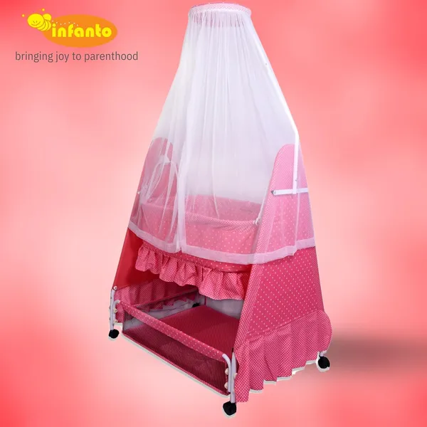 Pink_Iron/Metal_&_Fabric_Cradle_For_Kids