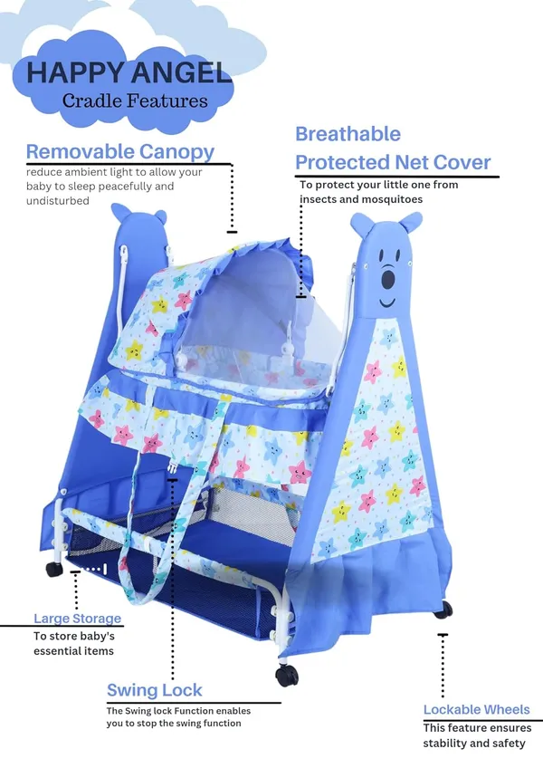 Blue_Metal_&_Fabric_Cradle_For_Kids