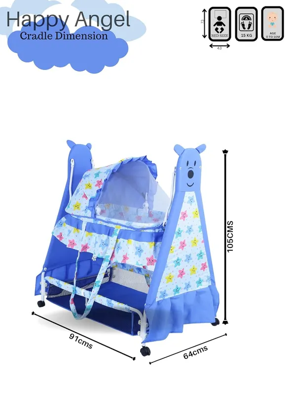 Blue_Metal_&_Fabric_Cradle_For_Kids