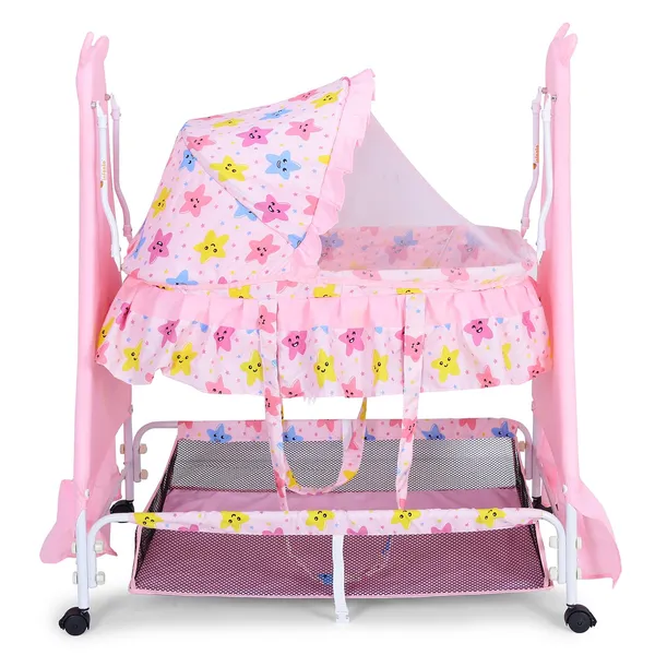 Pink_Metal_&_Fabric_Cradle_For_Kids
