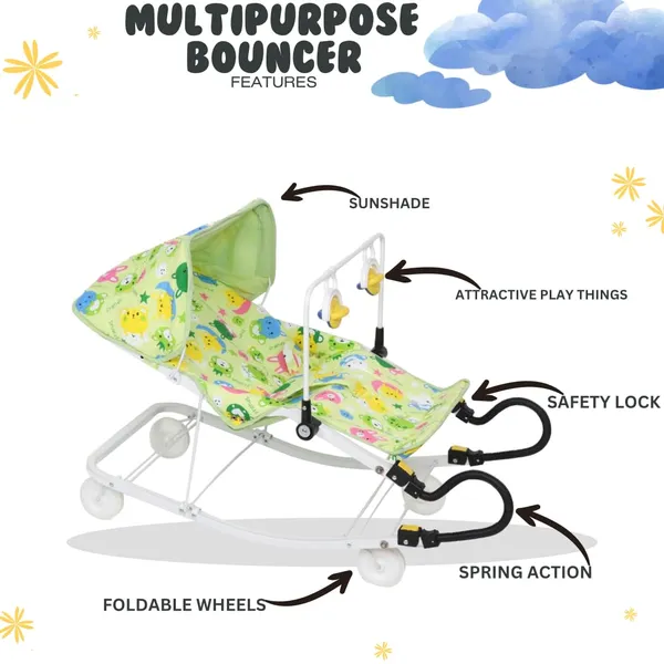 Green_Metal_&_Mesh_Bouncer_For_Kids