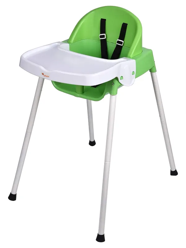 Green_Plastic_&_Metal_High_Chair_For_Kids