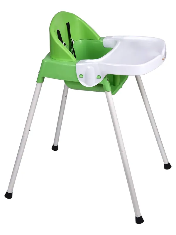Green_Plastic_&_Metal_High_Chair_For_Kids