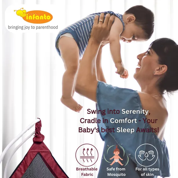 Red_Metal_Cradle_For_Kids