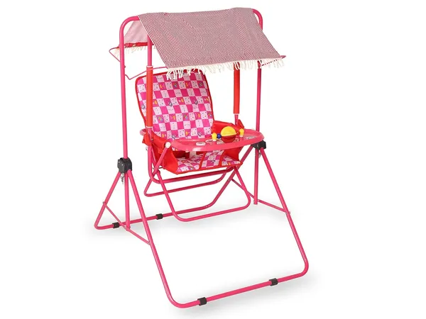 Pink_MS_Tube_&_Oxford_Cloth_Feeding_Chair_For_Kids
