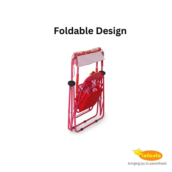 Pink_MS_Tube_&_Oxford_Cloth_Feeding_Chair_For_Kids