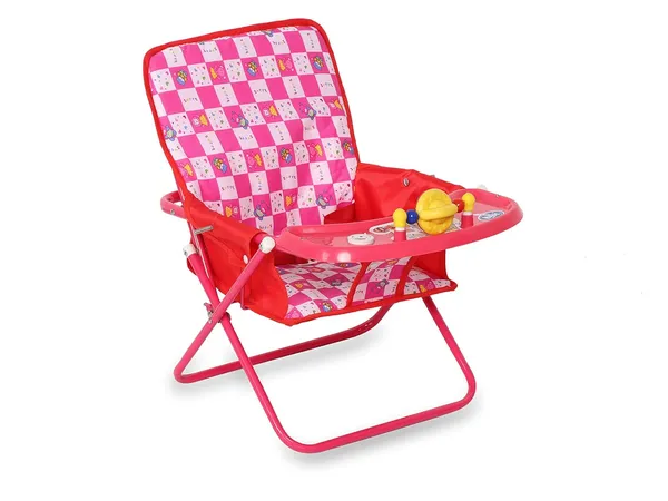 Pink_MS_Tube_&_Oxford_Cloth_Feeding_Chair_For_Kids