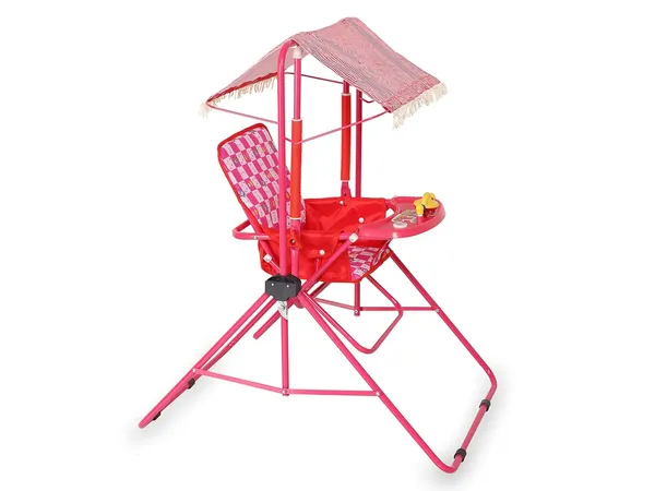 Pink_MS_Tube_&_Oxford_Cloth_Feeding_Chair_For_Kids